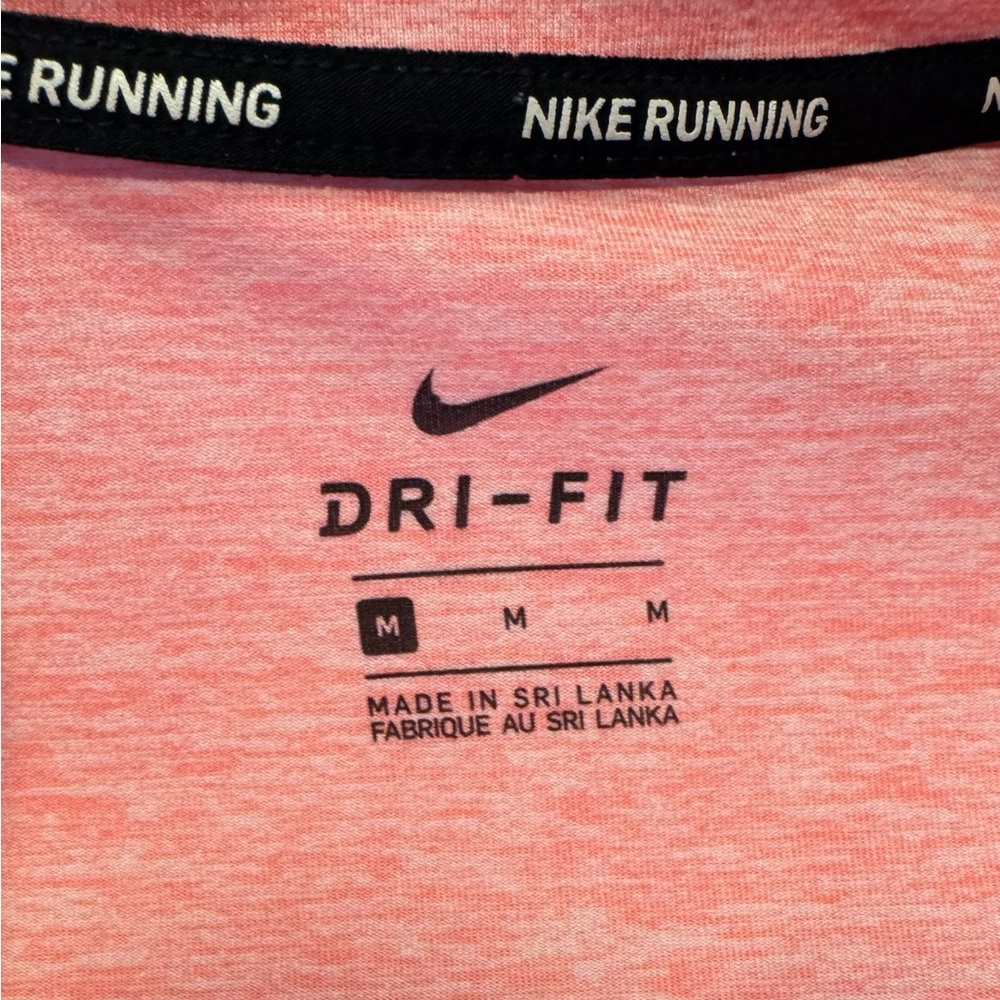 Nike Dri Fit Women's Long Sleeve Running Top Pink Size Medium - Picture 8 of 10